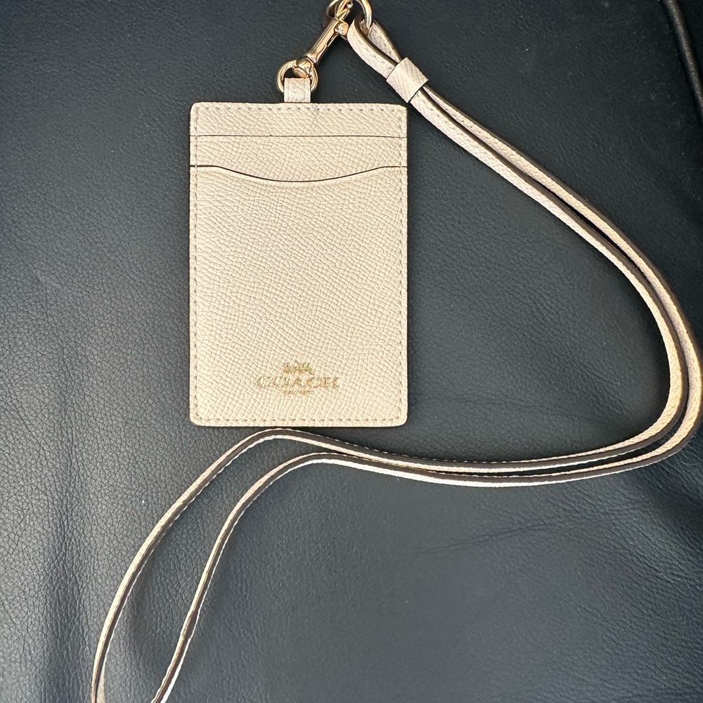 Coach lanyard in cream
